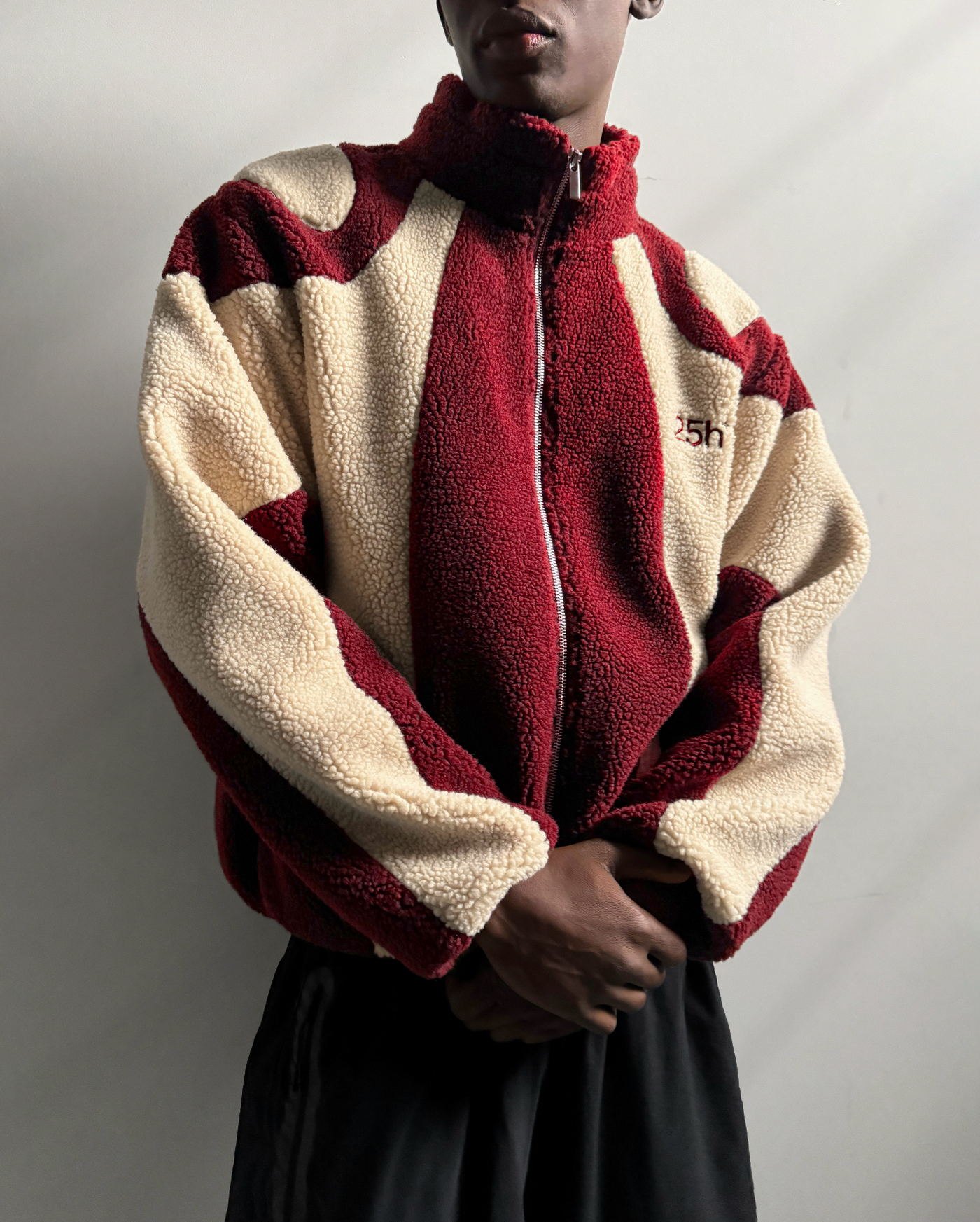 25h+ Fleece - Red/Cream jacket