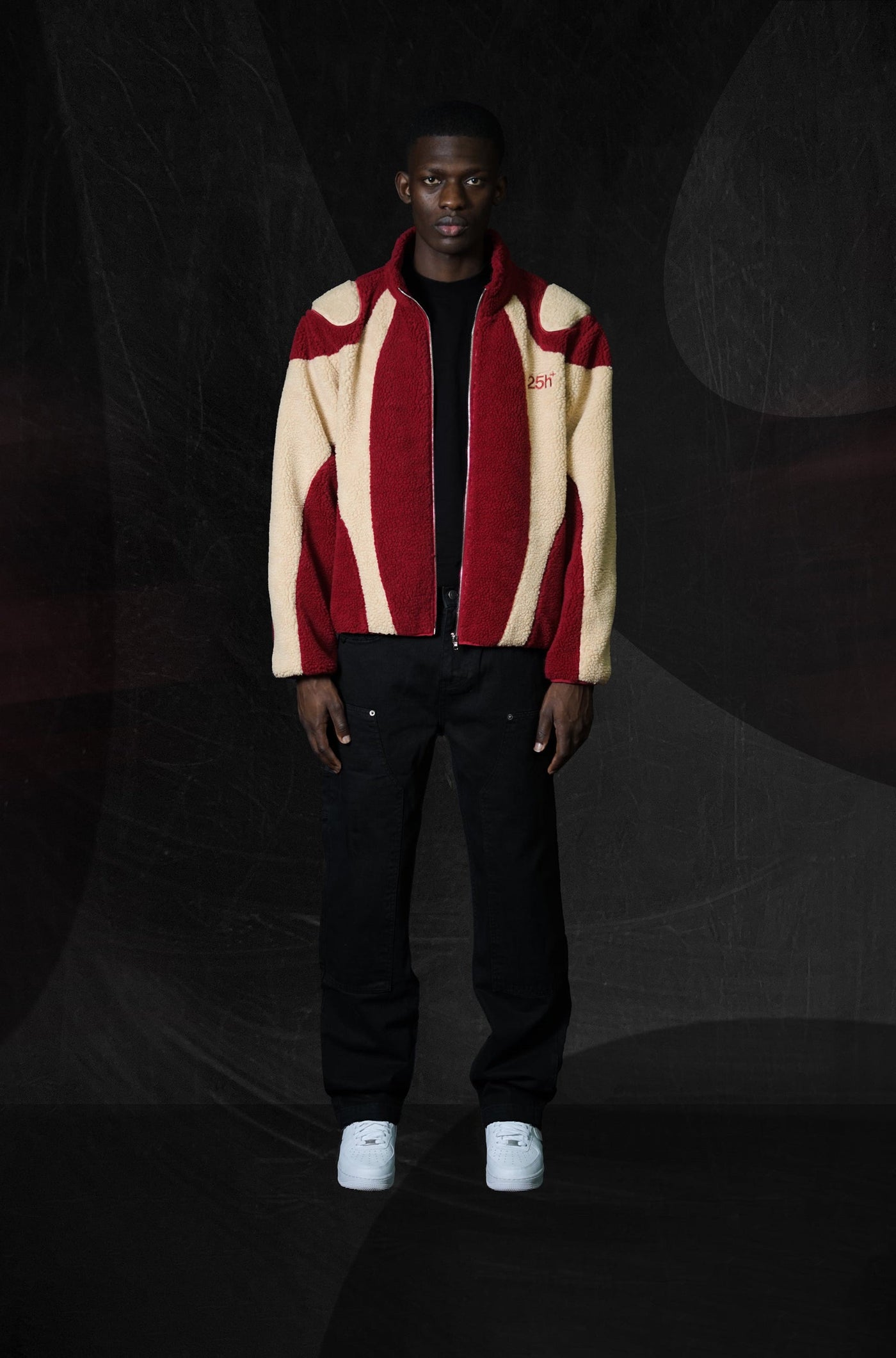 25h+ Fleece - Red/Cream jacket