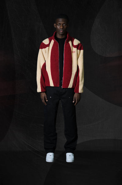 25h+ Fleece - Red/Cream jacket