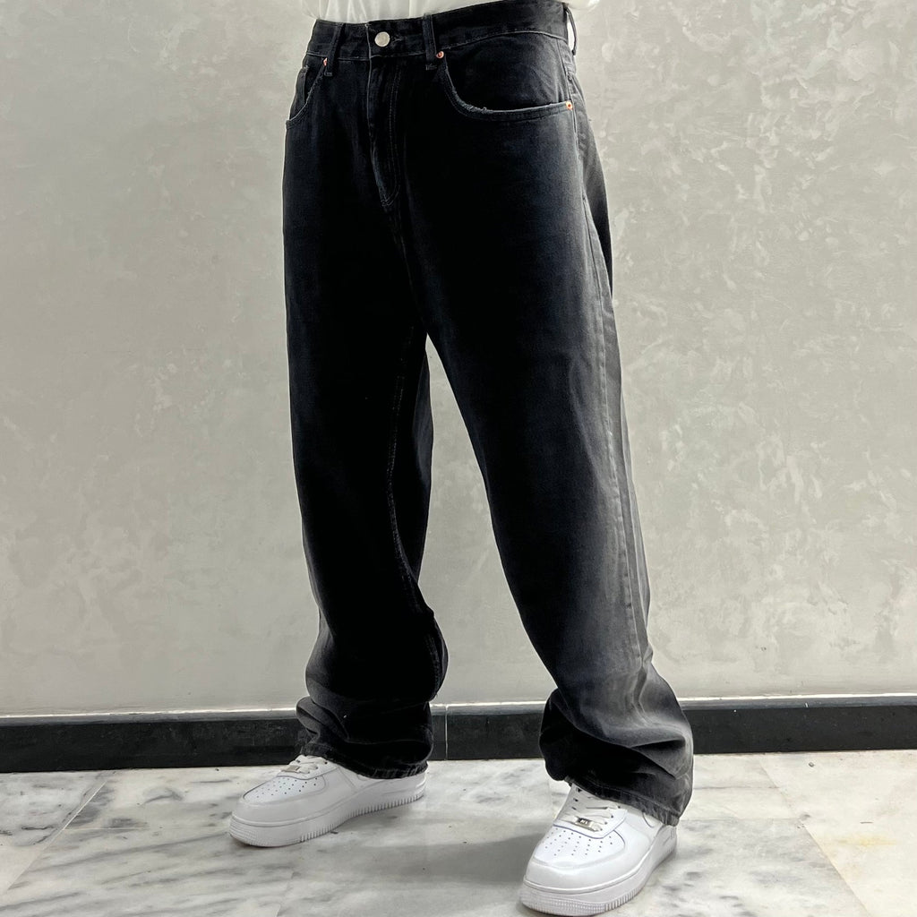 BLACK GRADIENT BAGGY JEANS
