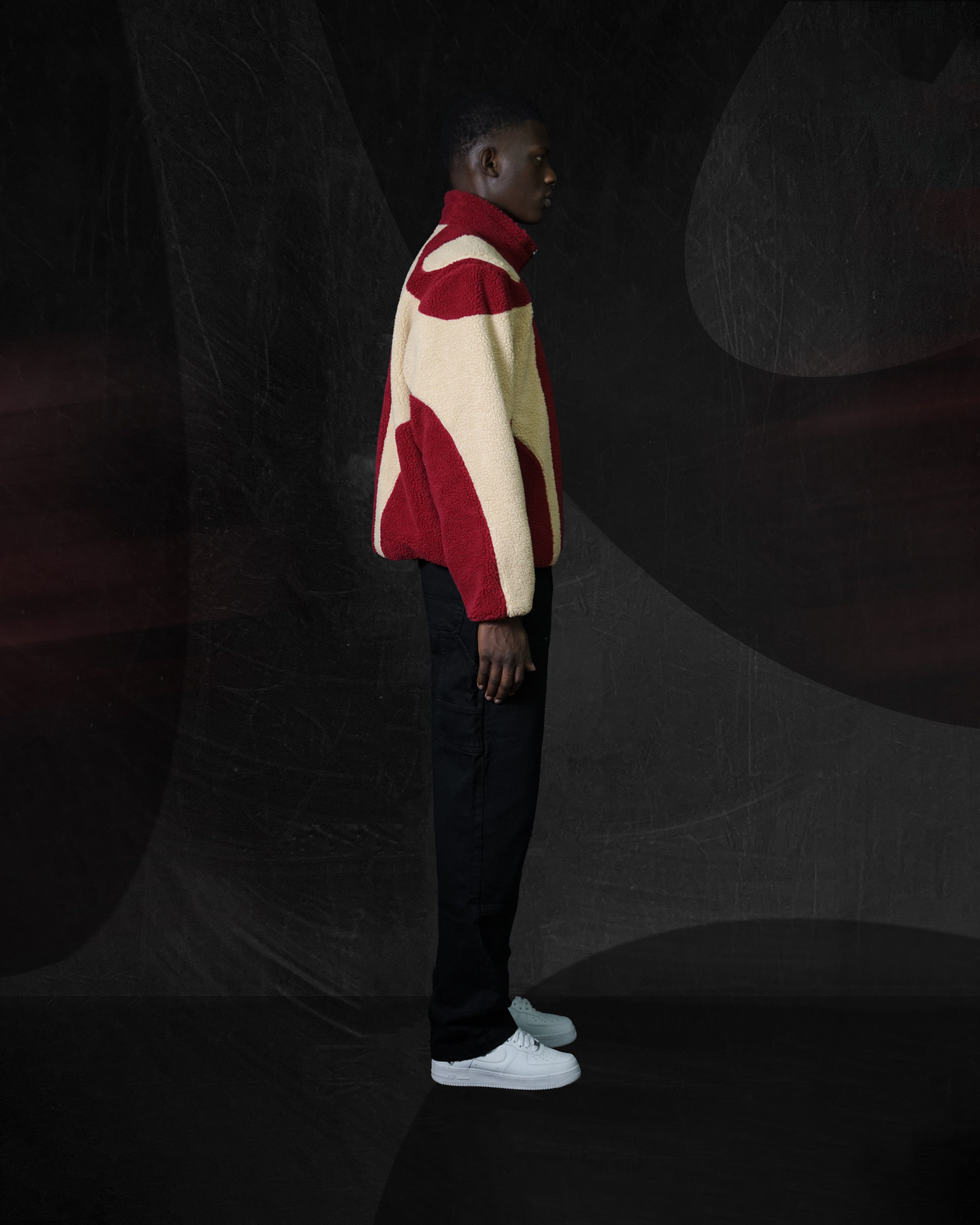 25h+ Fleece - Red/Cream jacket