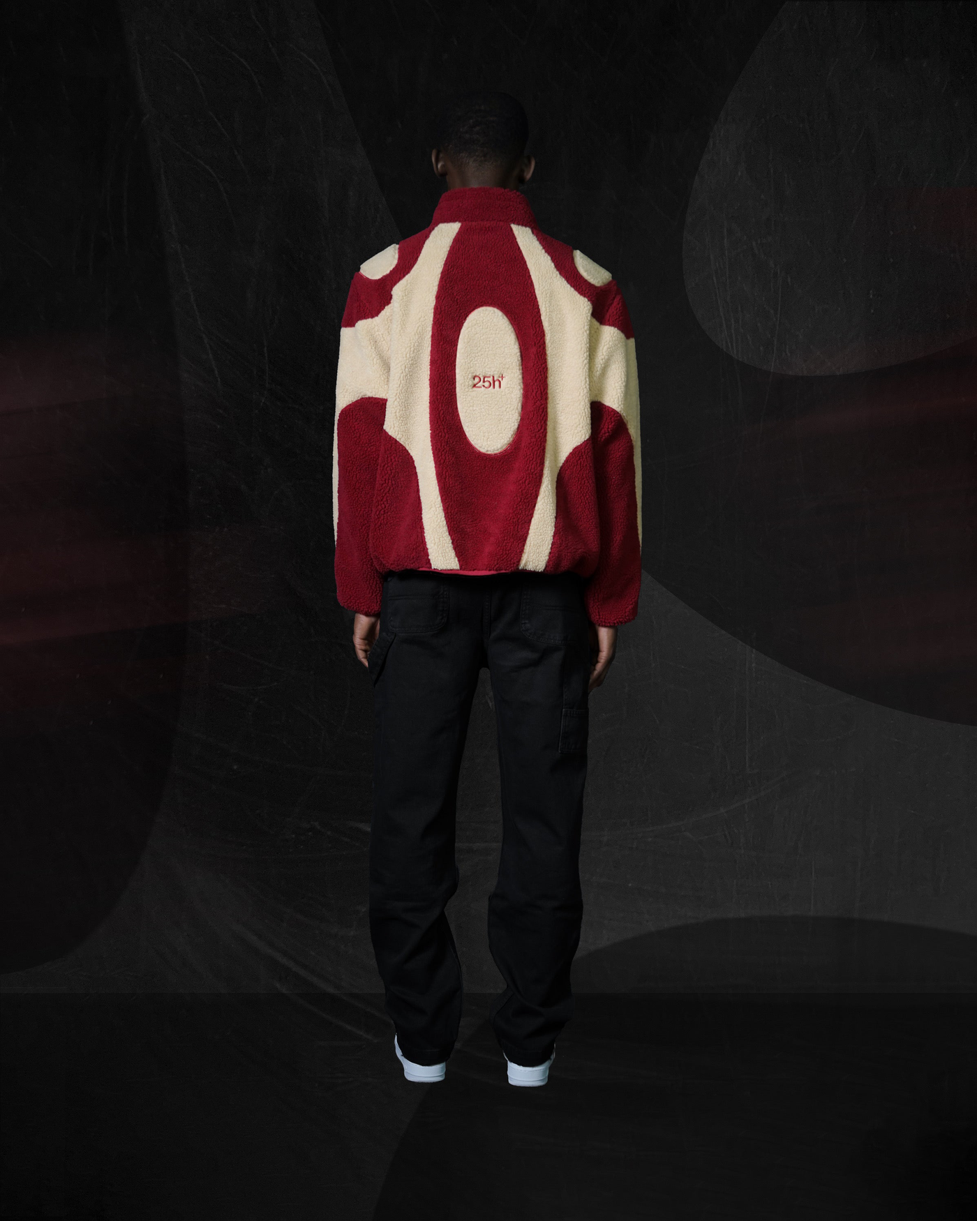 25h+ Fleece - Red/Cream jacket