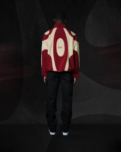 25h+ Fleece - Red/Cream jacket