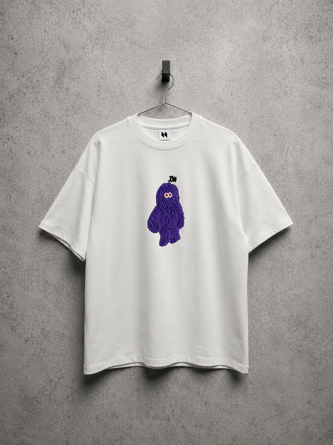 CRAFTED OVERSIZED T-SHIRT HN-34 WHITE