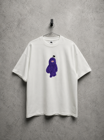 CRAFTED OVERSIZED T-SHIRT HN-34 WHITE