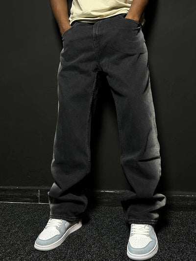 BLACK GRADIENT BAGGY JEANS