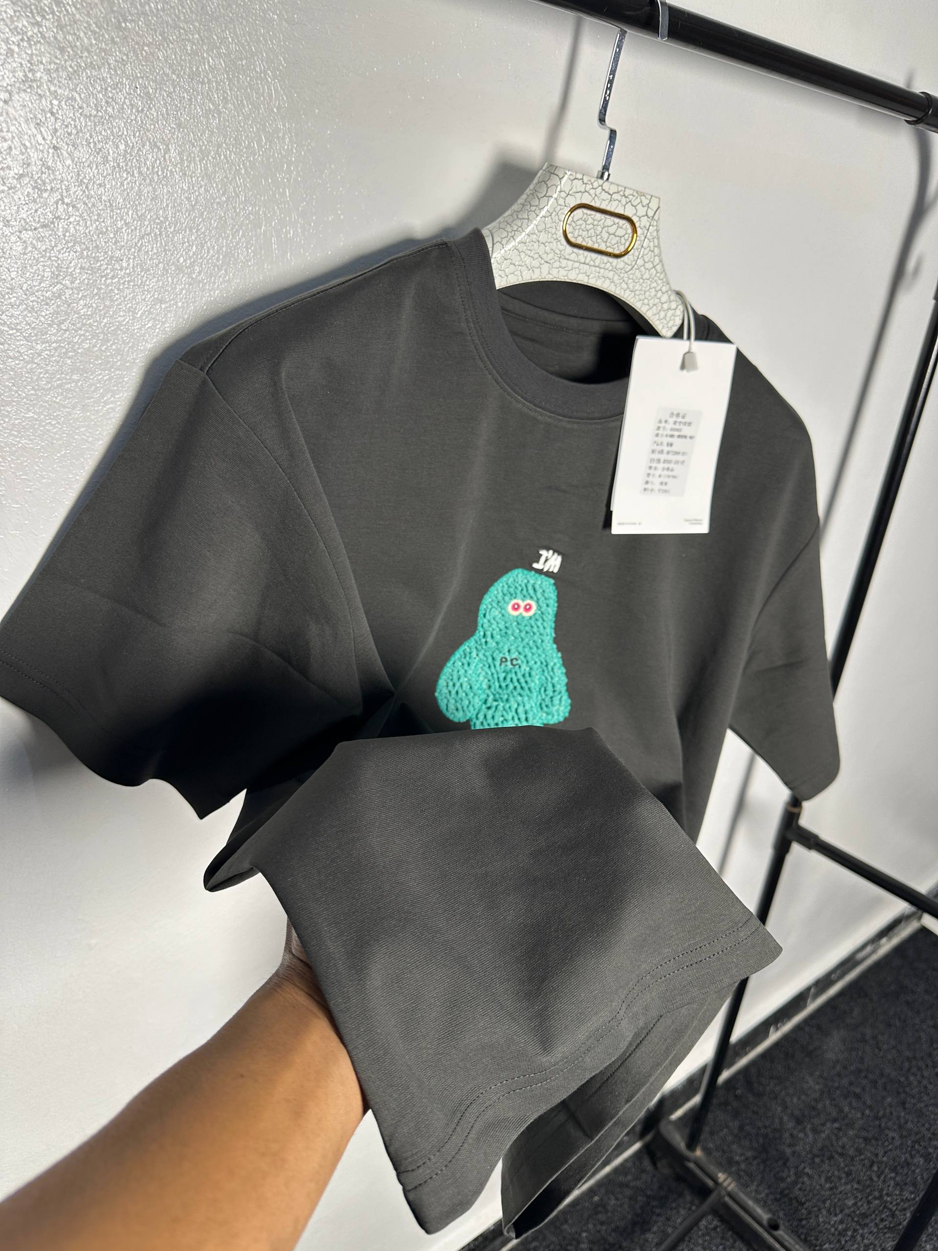 CRAFTED OVERSIZED T-SHIRT HN-34 - GREY
