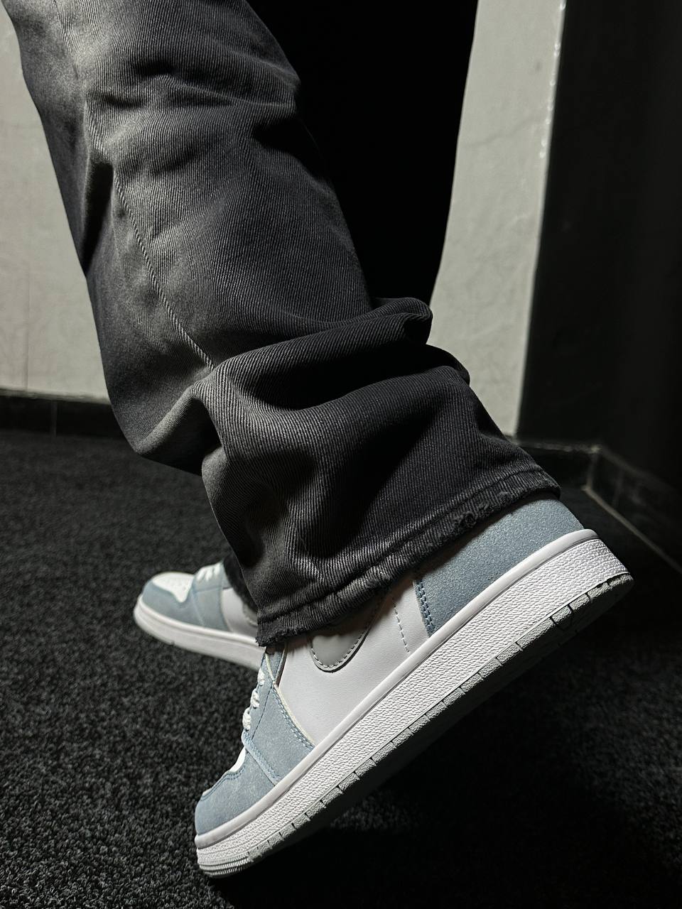 BLACK GRADIENT BAGGY JEANS