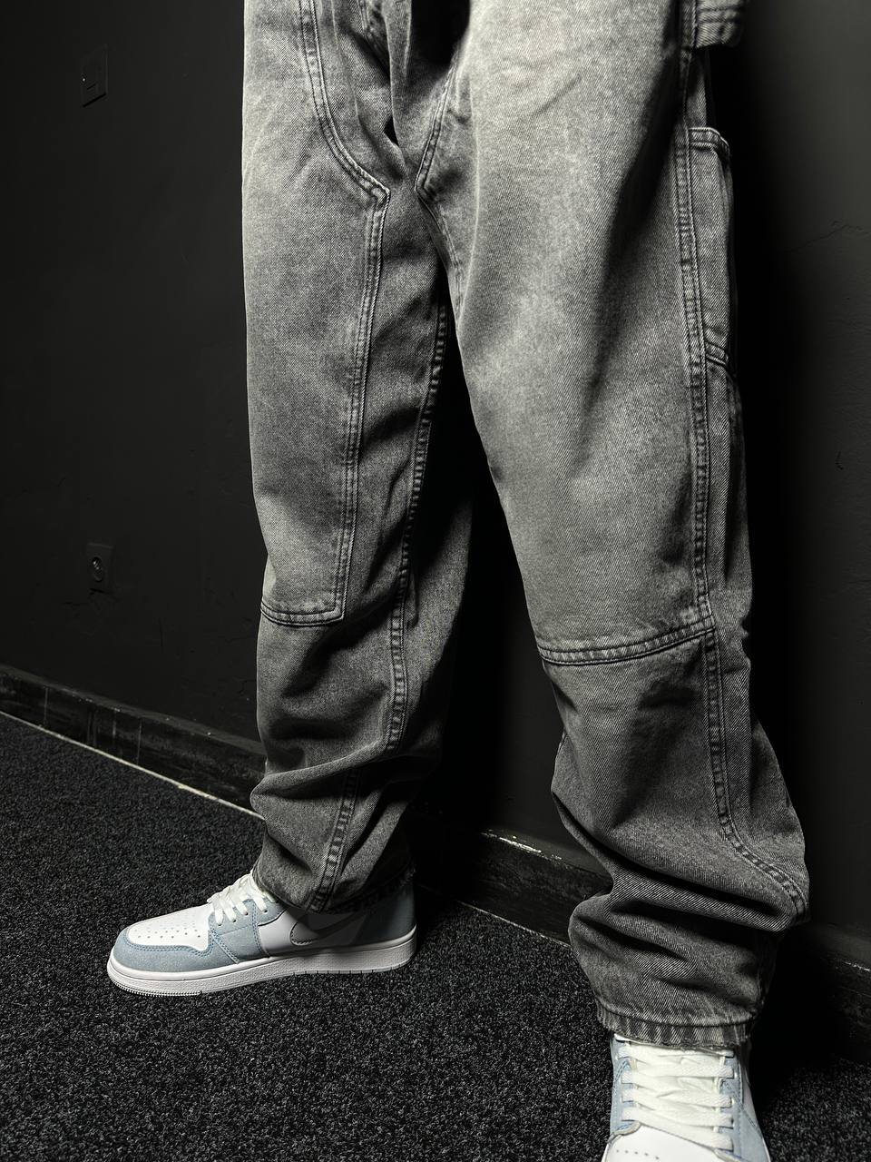 ARGO BRAND ORIGINAL GREY BAGGY JEANS 25