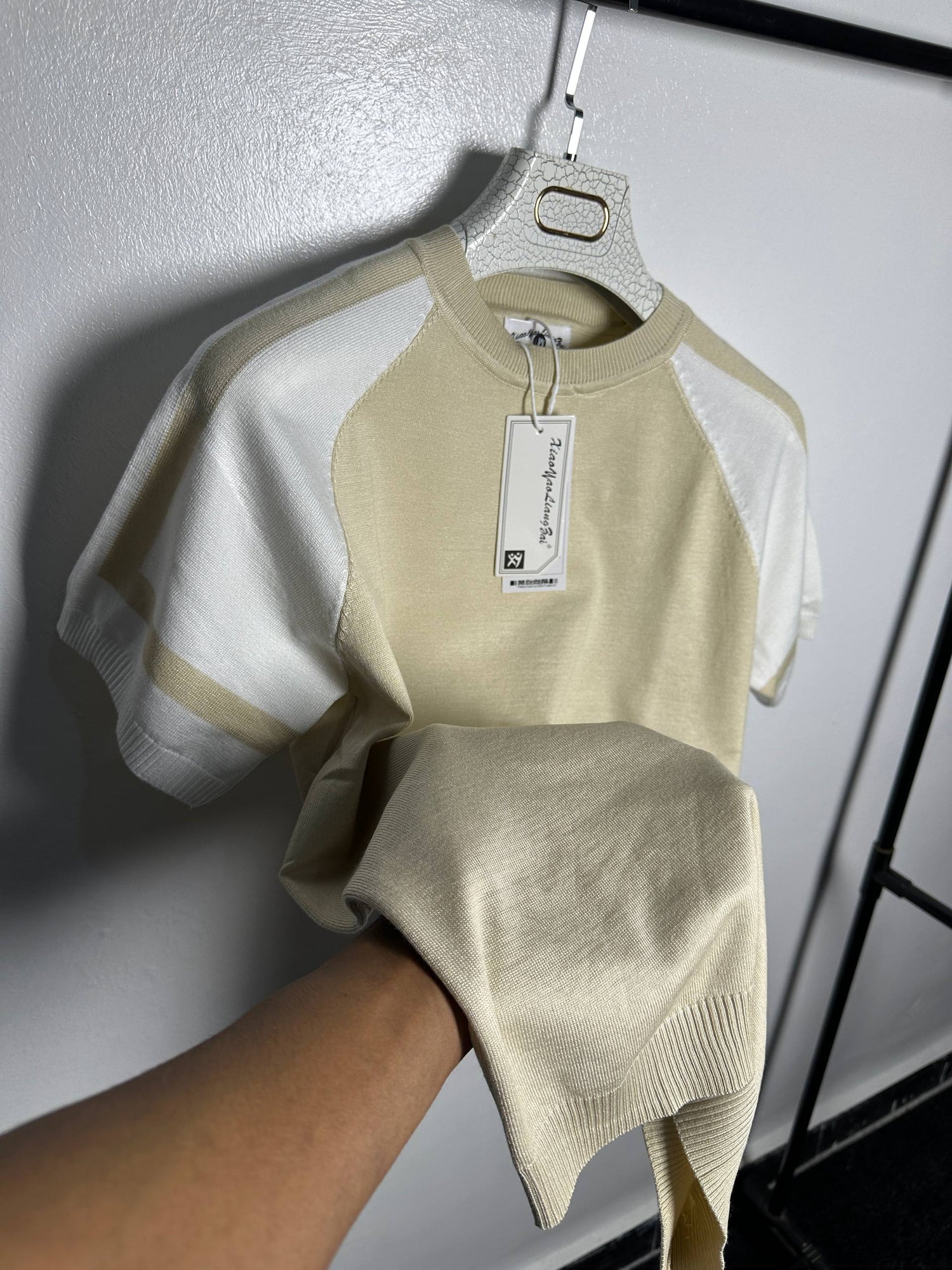 BasicFit cotton T-shirt - BEIGE