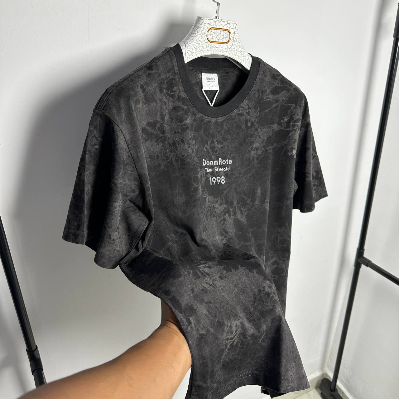 T-shirt OVERSIZED BLACK VOLCANO