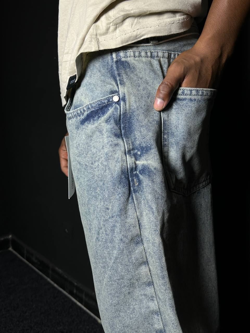 DIRTY BLACK ISLAND BAGGY JEANS