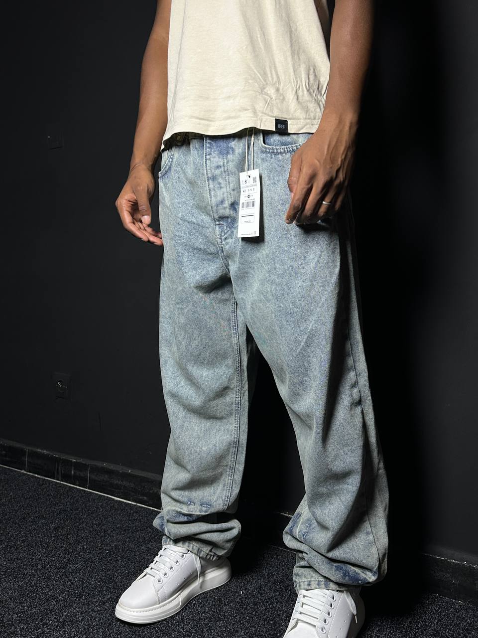 DIRTY BLACK ISLAND BAGGY JEANS