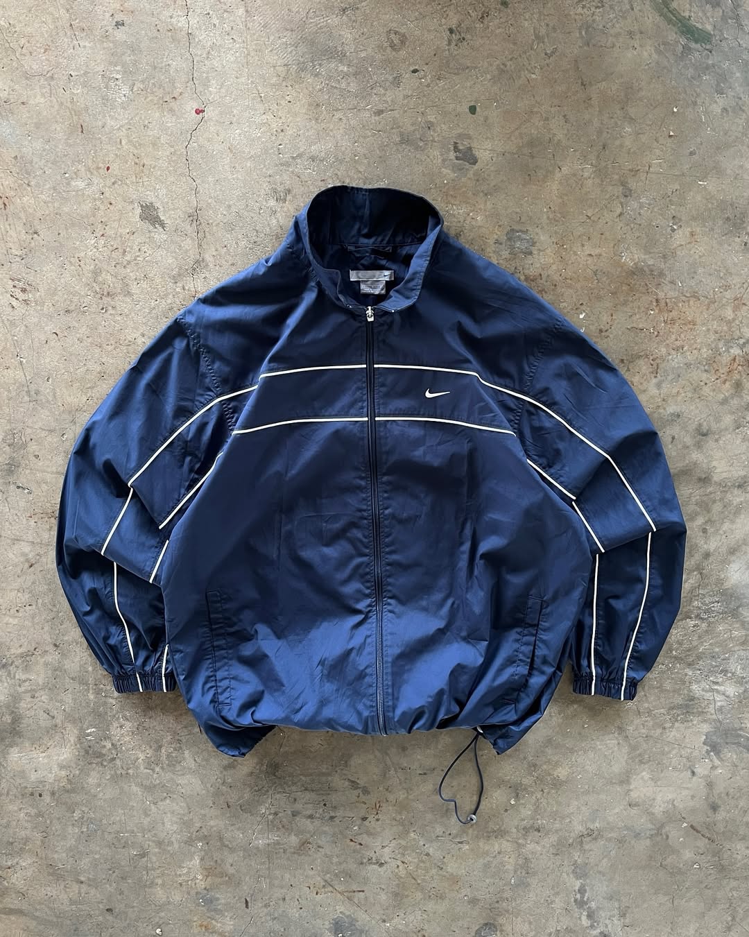 Nike Retro Track Jacket - White & Navy Block Style